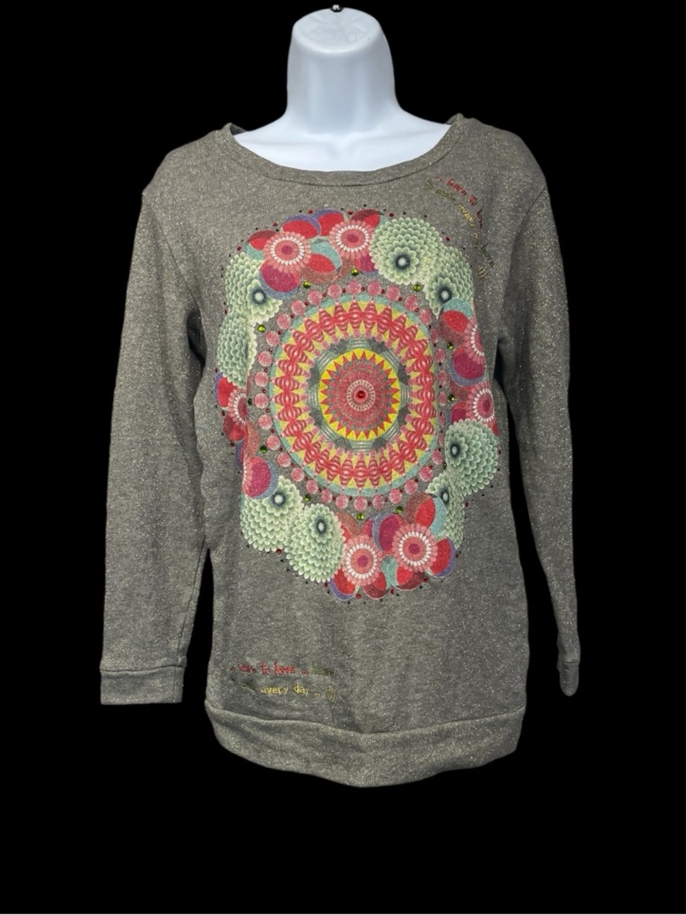 Desigual sparkly sweatshirt size small